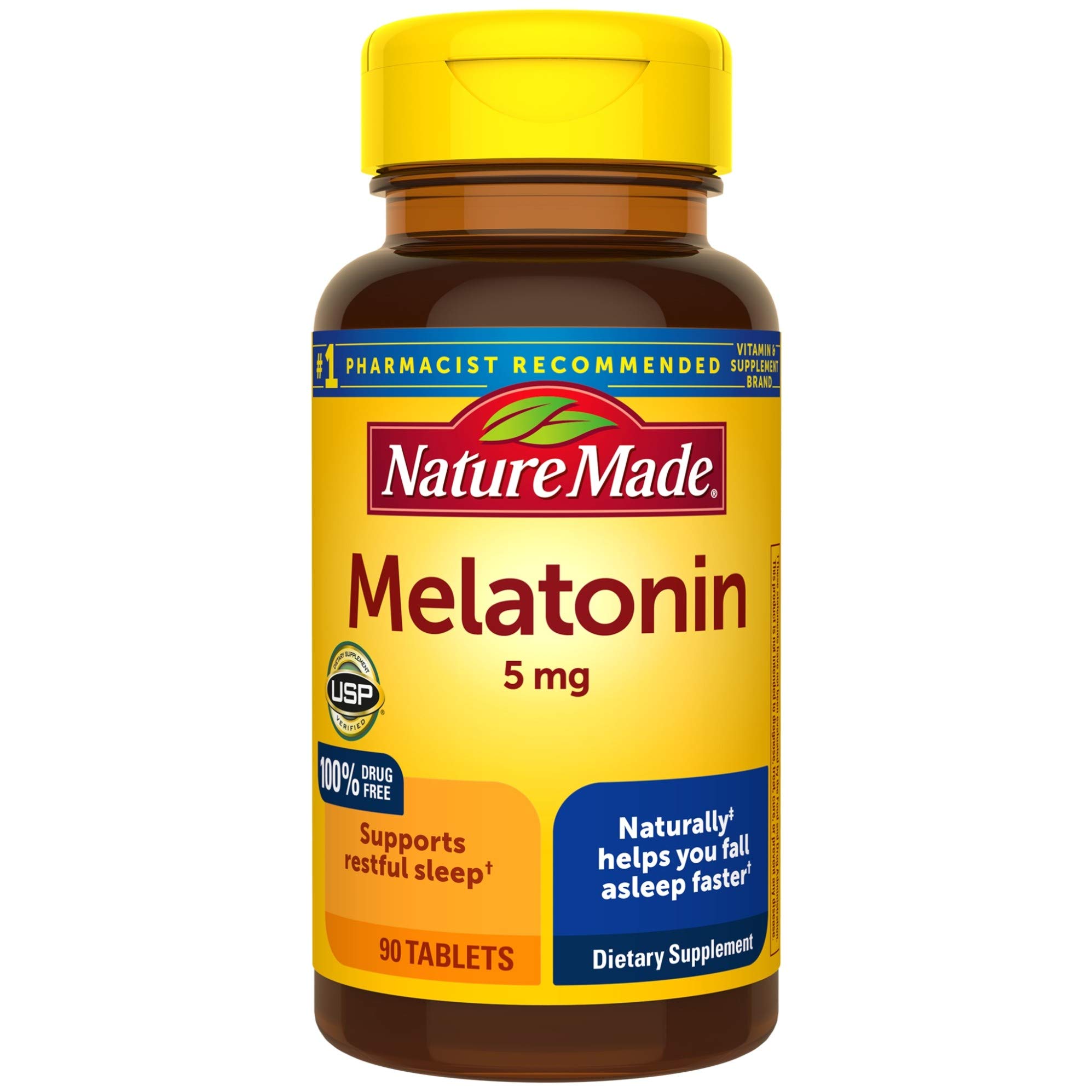 Nature Made Melatonin Supports Restful Sleep Naturally Helps You Fall Asleep Faster