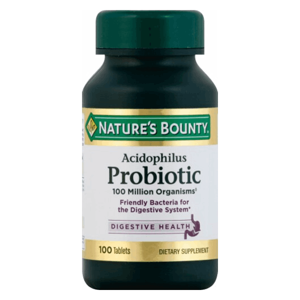 Nature’s Bounty Acidophilus Probiotic, Daily Probiotic Supplement, Supports Digestive Health,100 Tablets