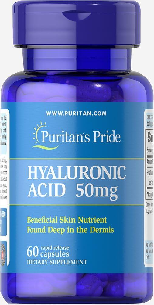 Puritan's Pride Hyaluronic Acid Beneficial Skin Nutrient Fund Deep In The Dermis