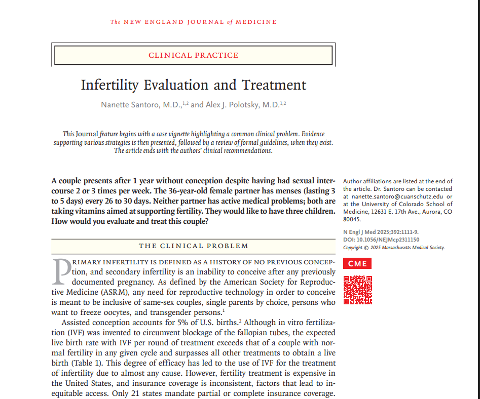 Infertility Evaluation and Treatment