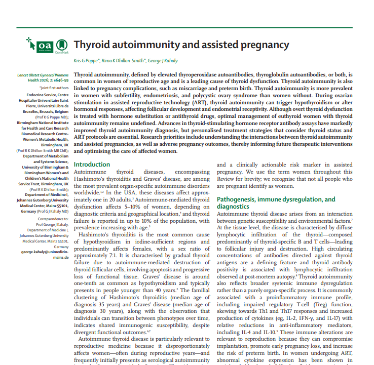Thyroid Autoimmunity and Assisted Pregnancy